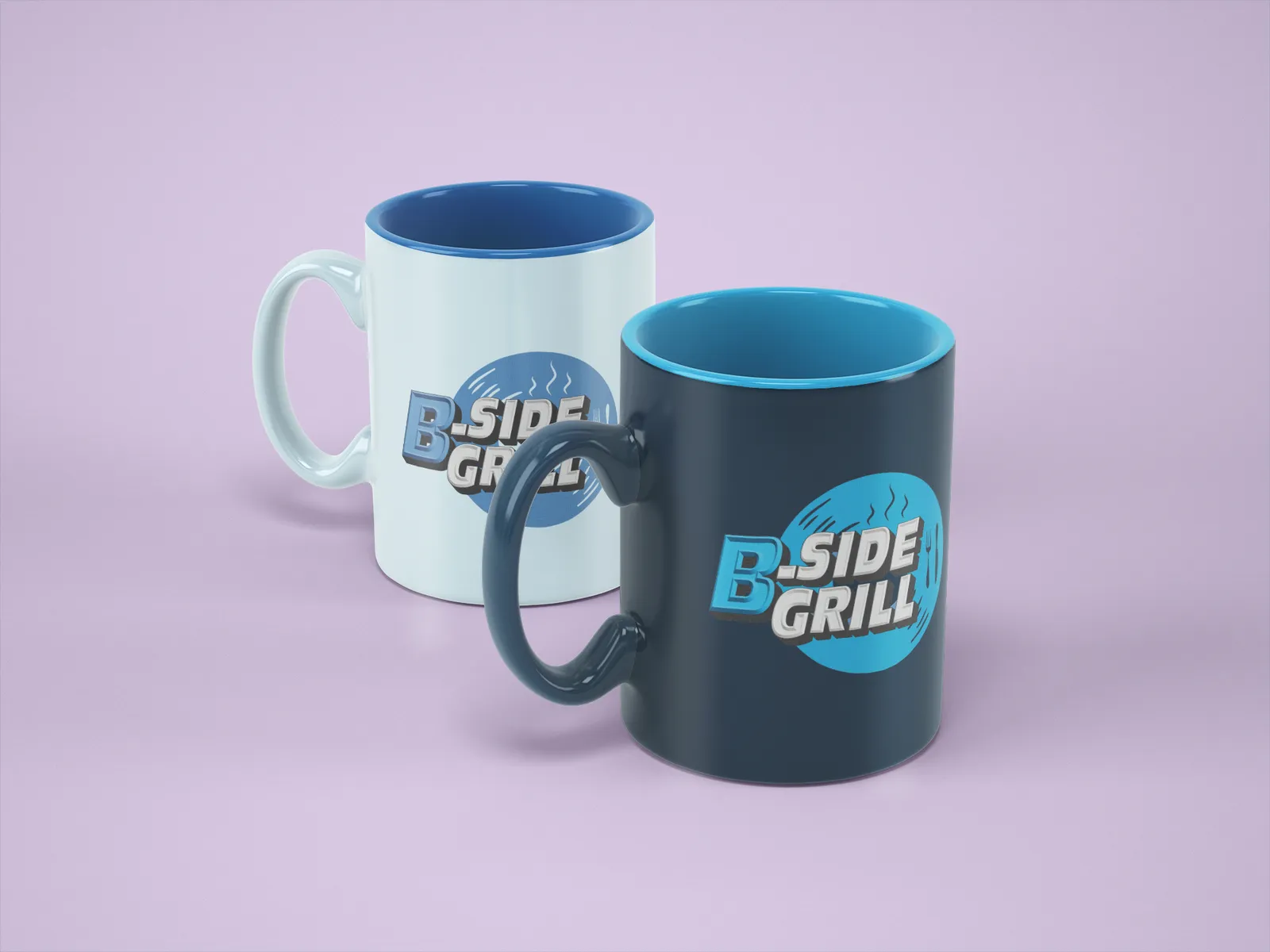 Logo mockup on a mug