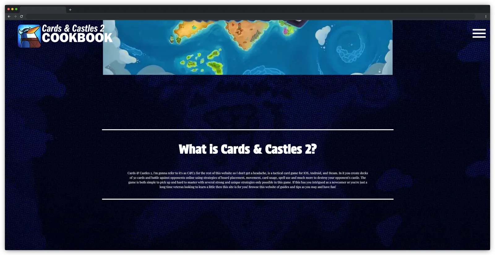 Browser example of website