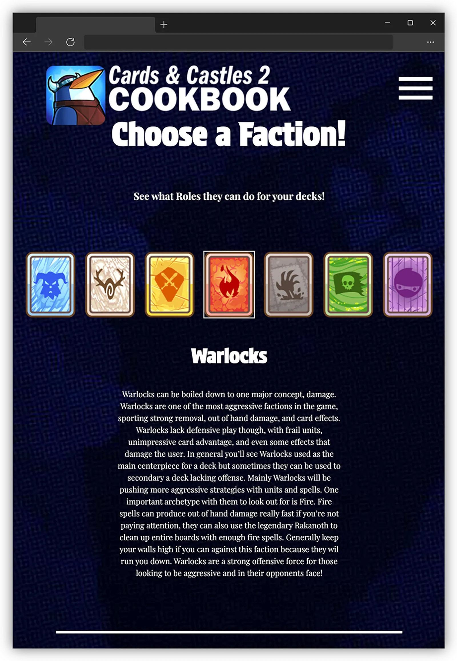 Desktop browser example