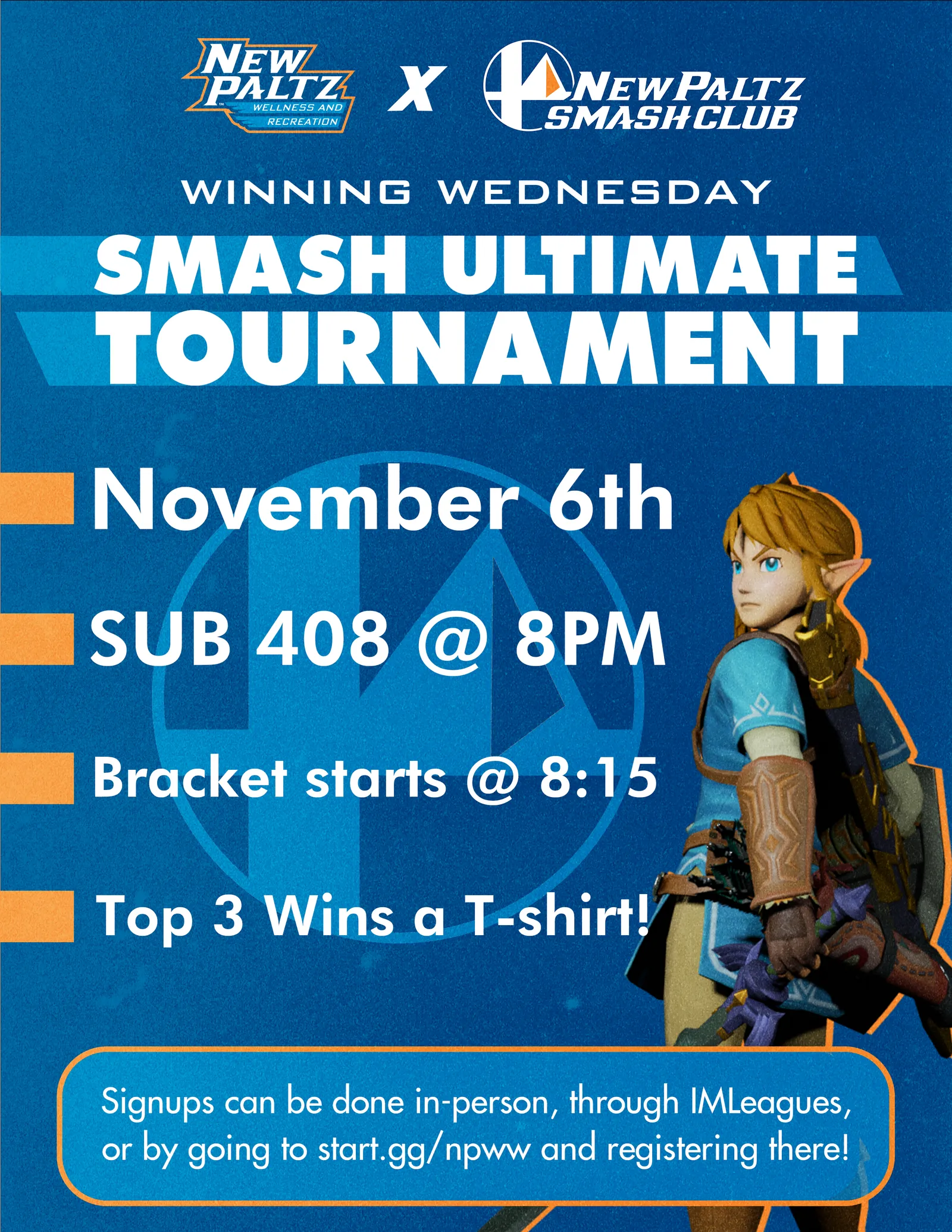 Poster advertising a collaboration tournament with the Esports program
