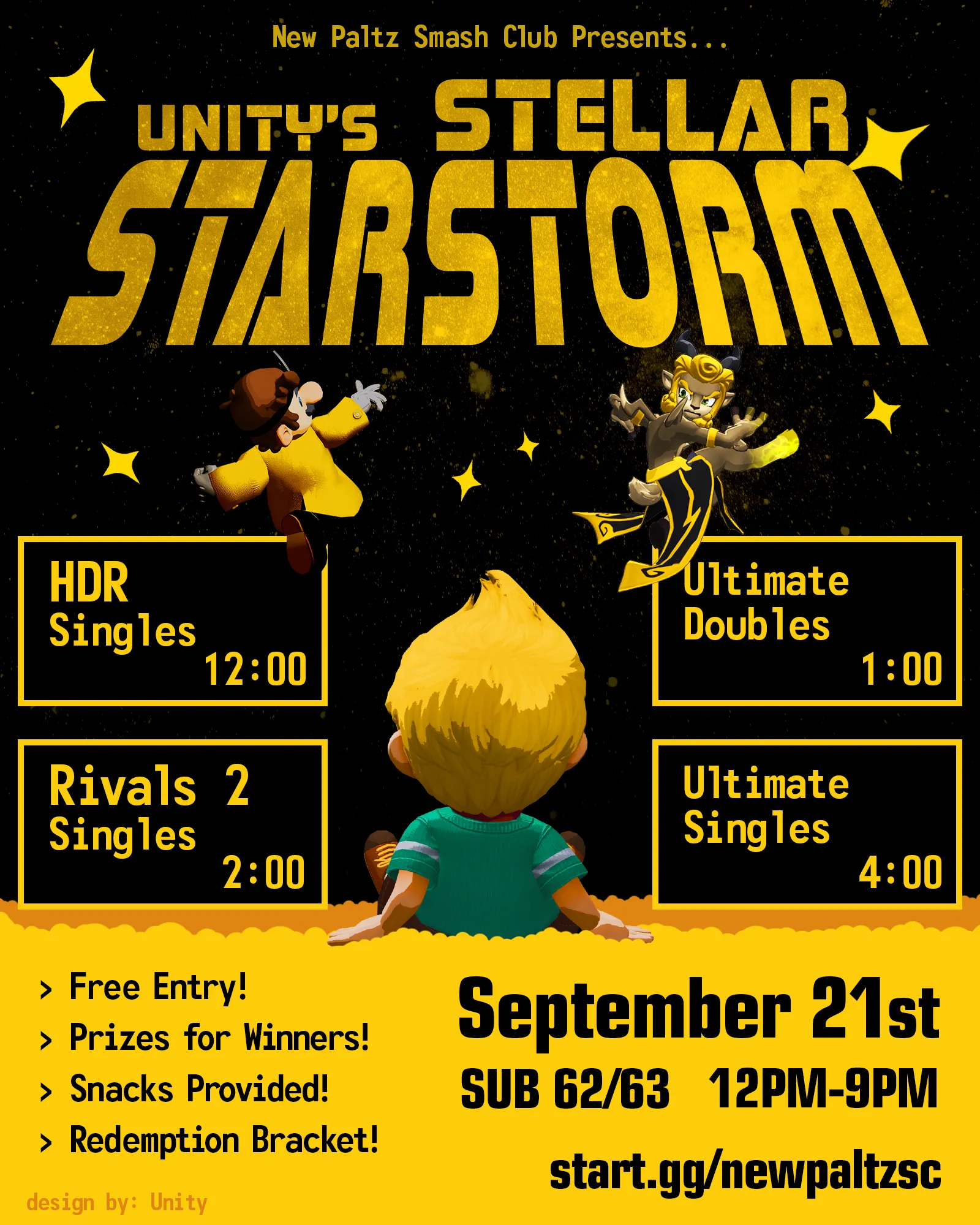Poster for my monthly event